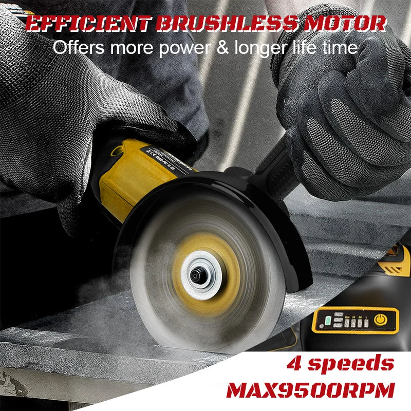 Electric Goddess Brushless Cordless Angle Grinder 21V Battery Included