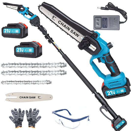 2 In 1 Cordless Pole Saw And Mini Chainsaw For Branch Cutting