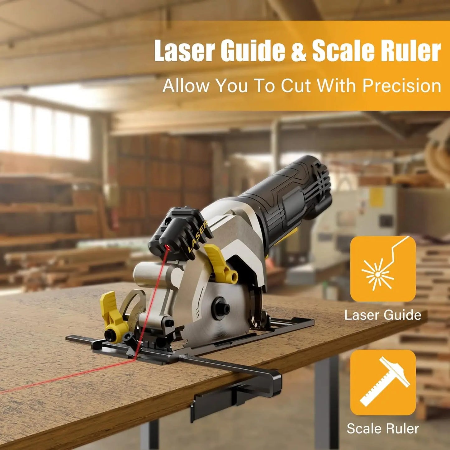 NewOne Electric Mini Circular Saw With Laser For Wood PVC
