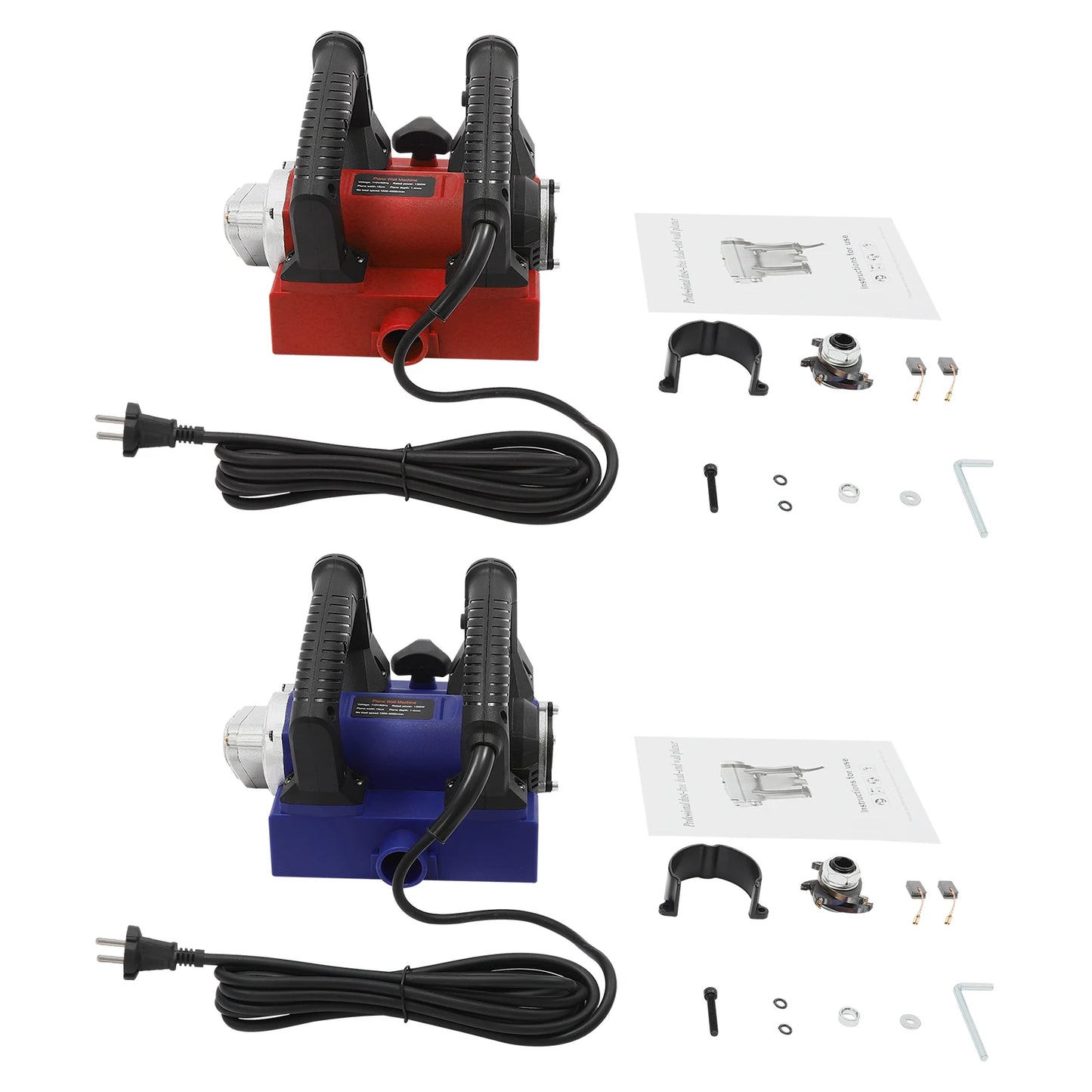 1300W Electric Wall Planer Portable Roller Planer With Toolbox