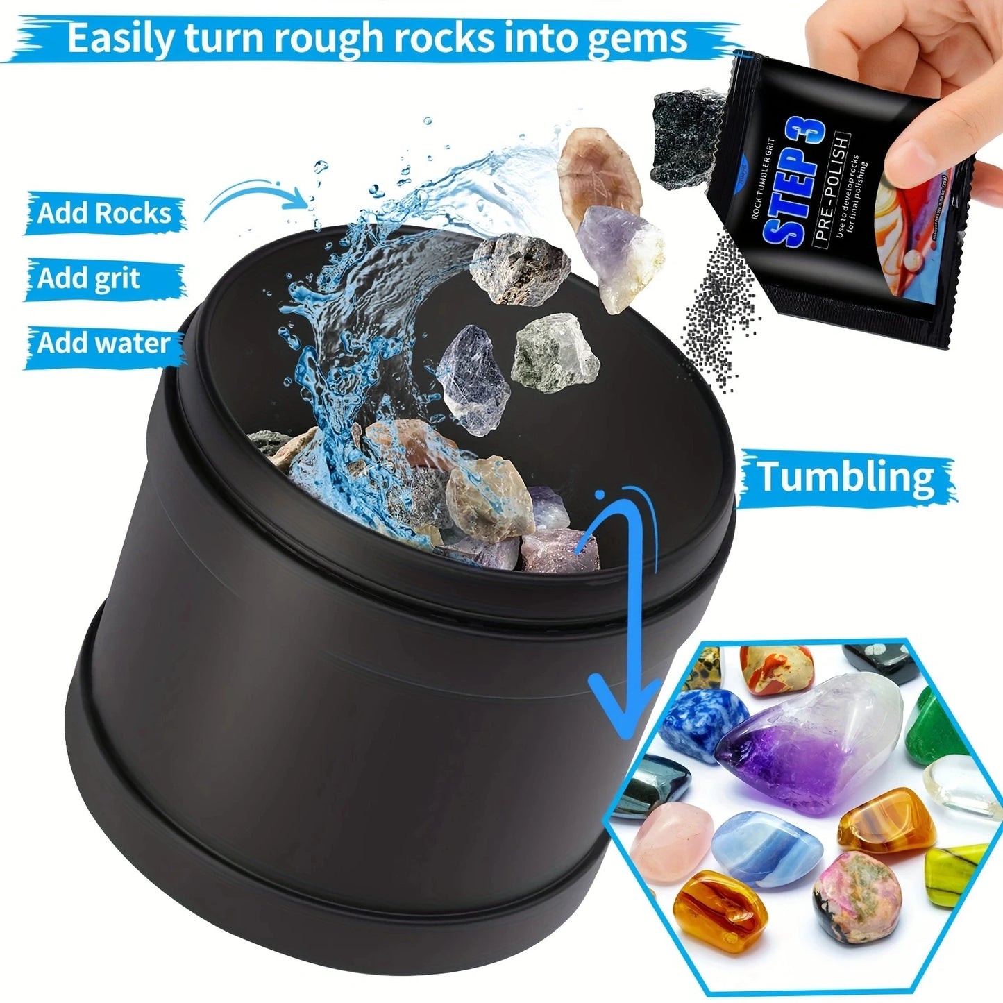 Electric Stone Polishing Machine Kit For Rock Grinding