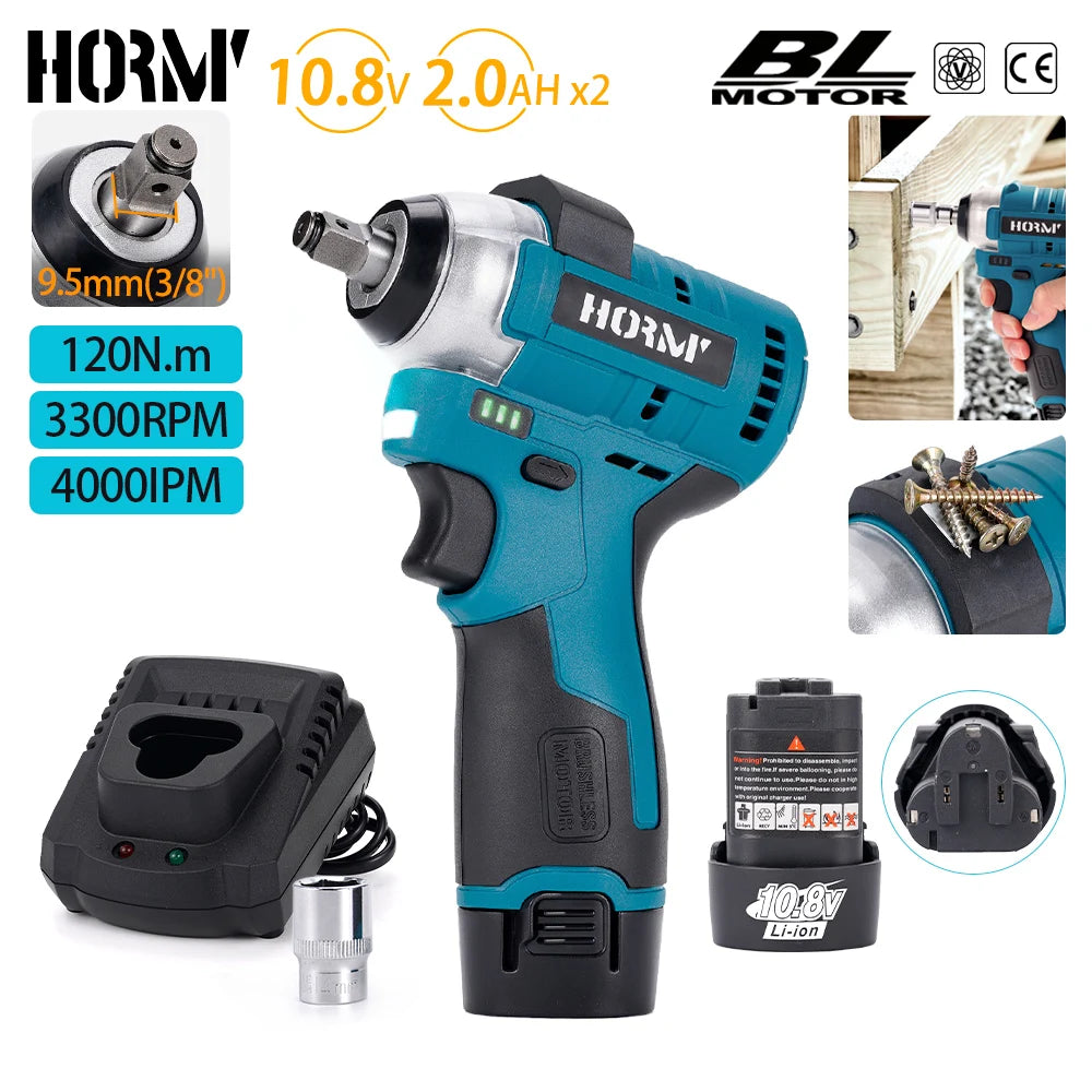 KingHui 10.8V Brushless Cordless Ratchet Wrench 120Nm