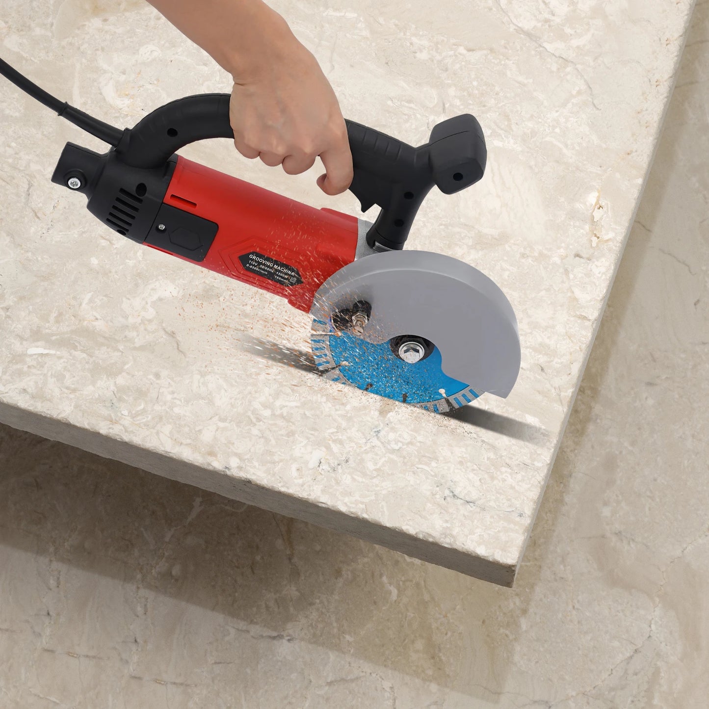 CNCEST 3000W Electric Concrete Saw Corded Brick Slotting Grooving Machine