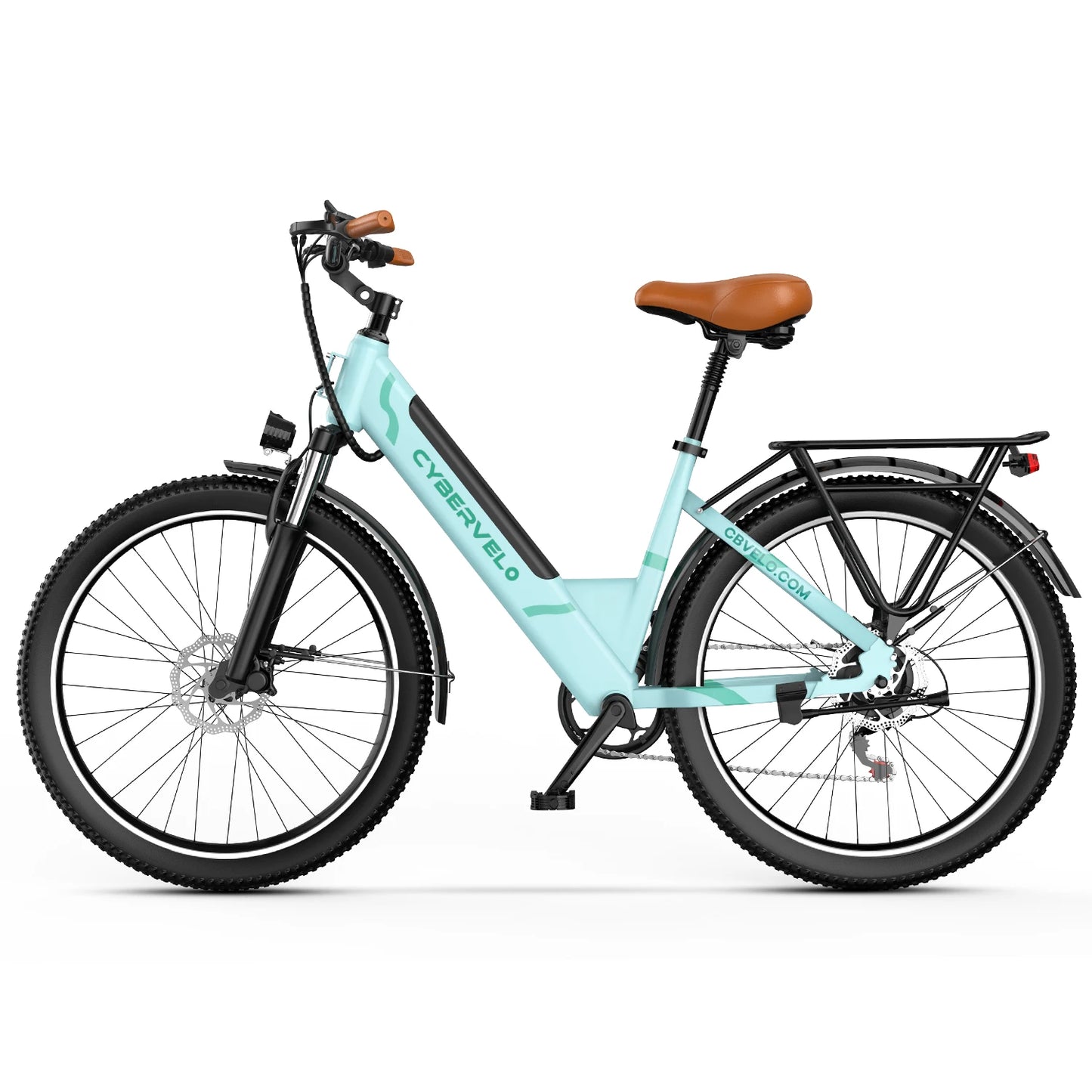 CYBERVELO Urban Commute E Bike EK2 Detachable Battery 48V 1000W Peak Motor