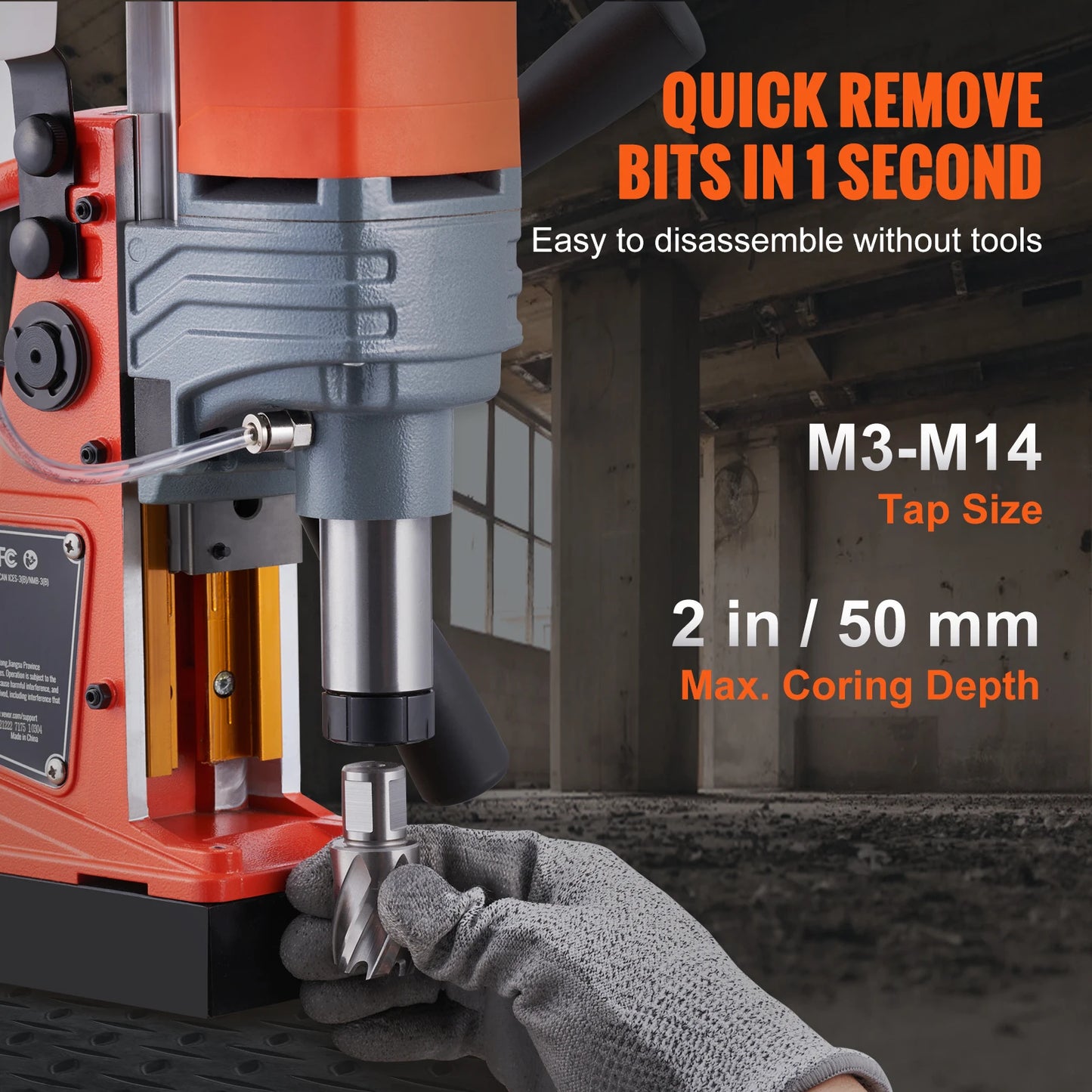 SucceBuy Magnetic Drill Press 1300W 1400W Electric Drill