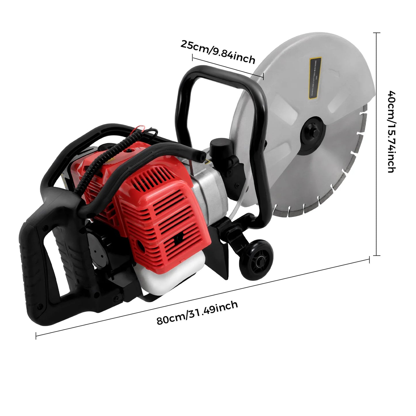 CNCEST 1400W Concrete Cutter Saw 52cc Gas Powered Multi Angle