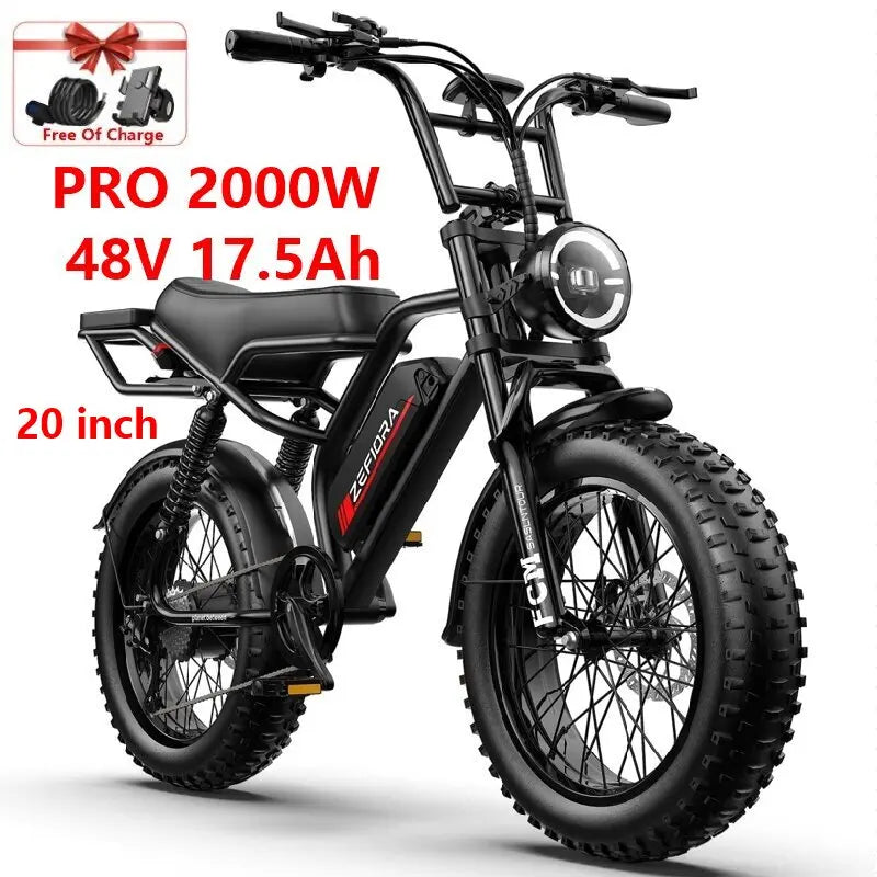 ZEFIORA 2000W Electric Bicycle With 48V Battery Brushless Motor