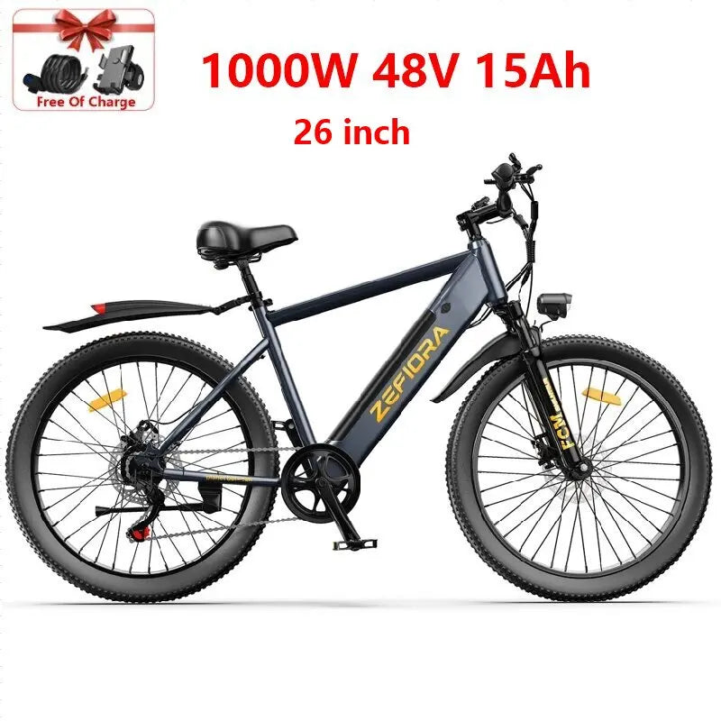 ZEFIORA Highspeed Electric Bike 2000W 48V 10-20Ah Battery 30-50MPH