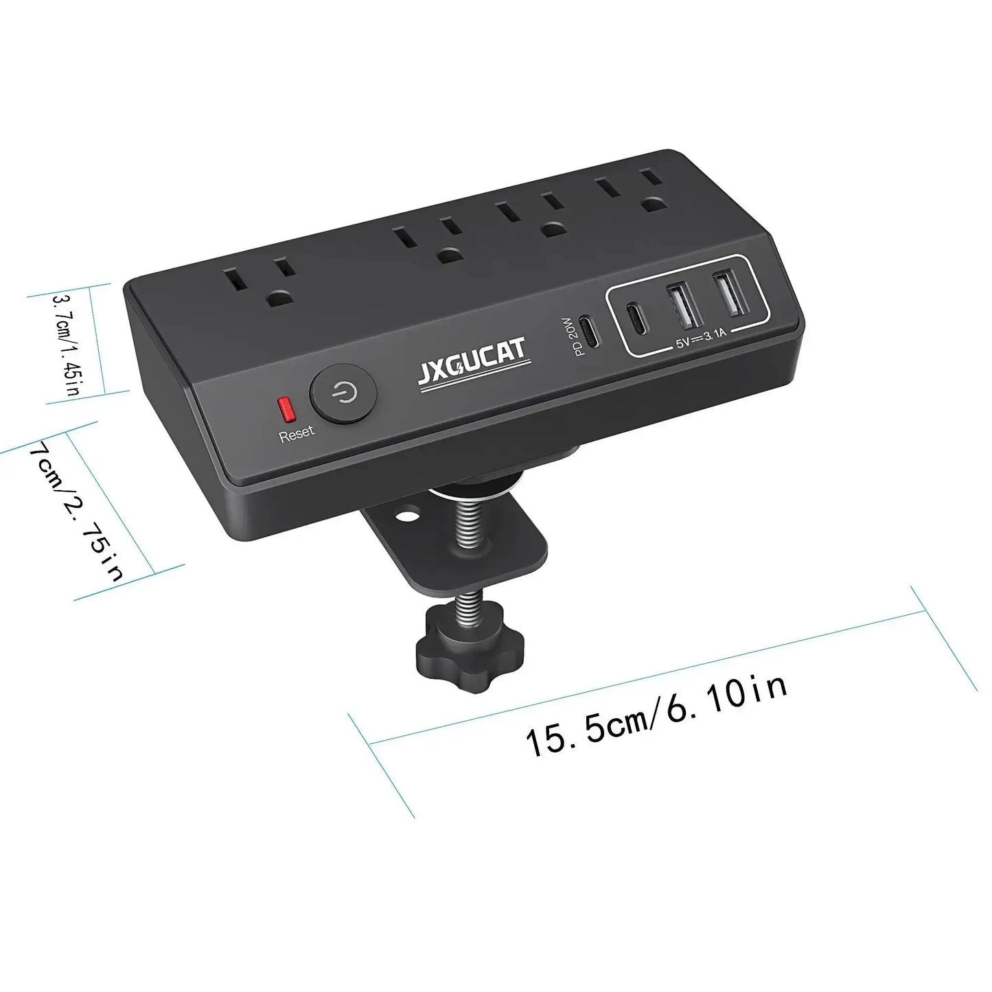 PASSUS USB C Desk Clip 20W PD Fast Charge Mountable