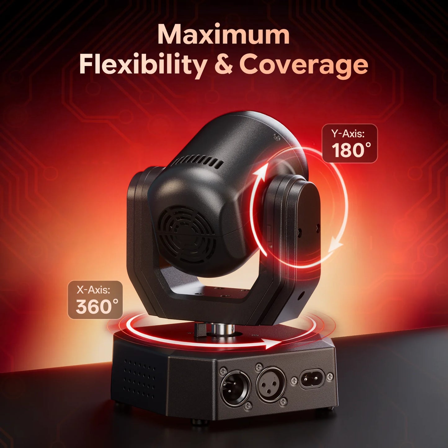 Rudderstar 30W RGBW LED Moving Head Light With Remote Control