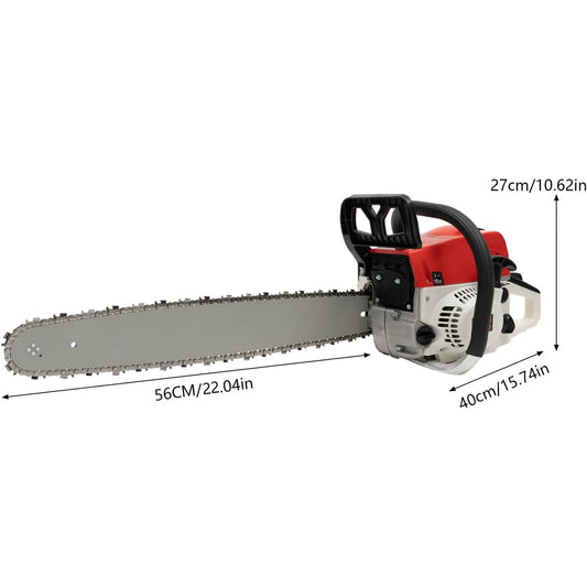 NONED 52cc Gas Chainsaw 2 Stroke Portable Wood Cutting Tool