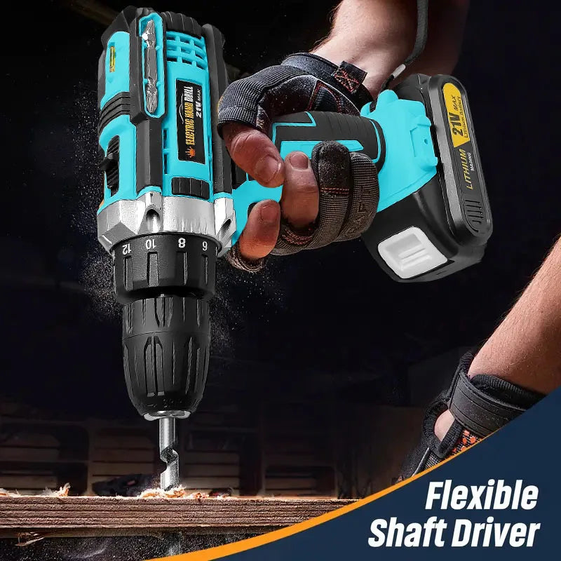 21V Cordless Drill Set With Multi Function Electric Screwdriver