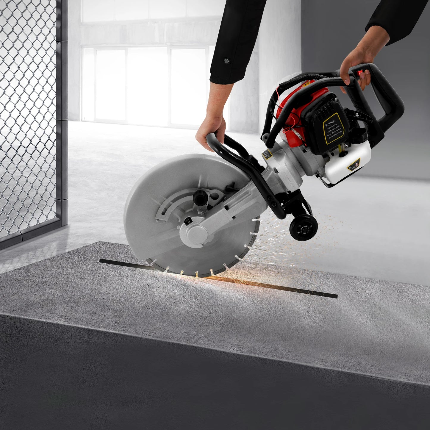 CNCEST 1400W Concrete Cutter Saw 52cc Gas Powered Multi Angle