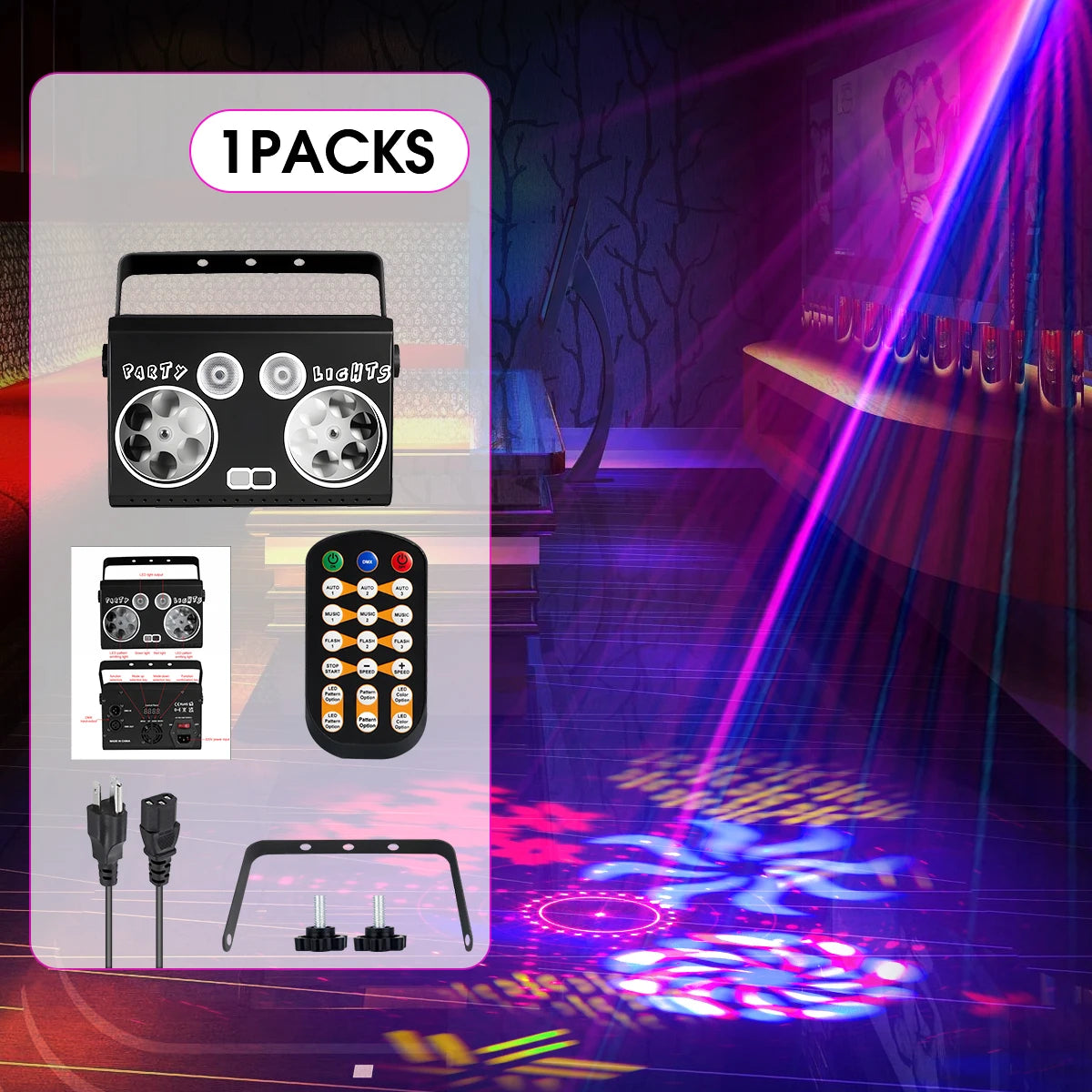 Aiopp Smart DJ Disco Honeycomb Laser Light With Remote