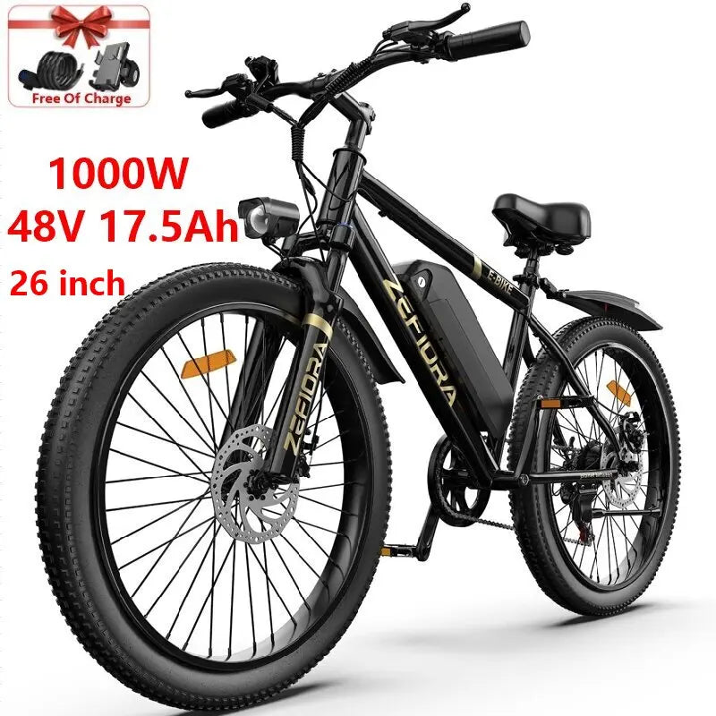 ZEFIORA Highspeed Electric Bike 2000W 48V 10-20Ah Battery 30-50MPH