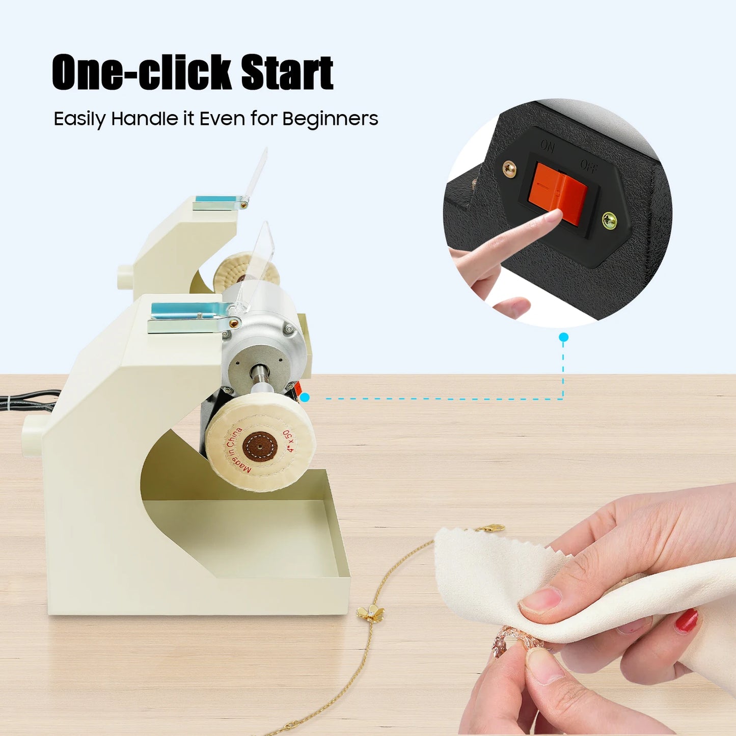 110V 550W Dual Head Polishing Machine for Jewelry and Woodworking