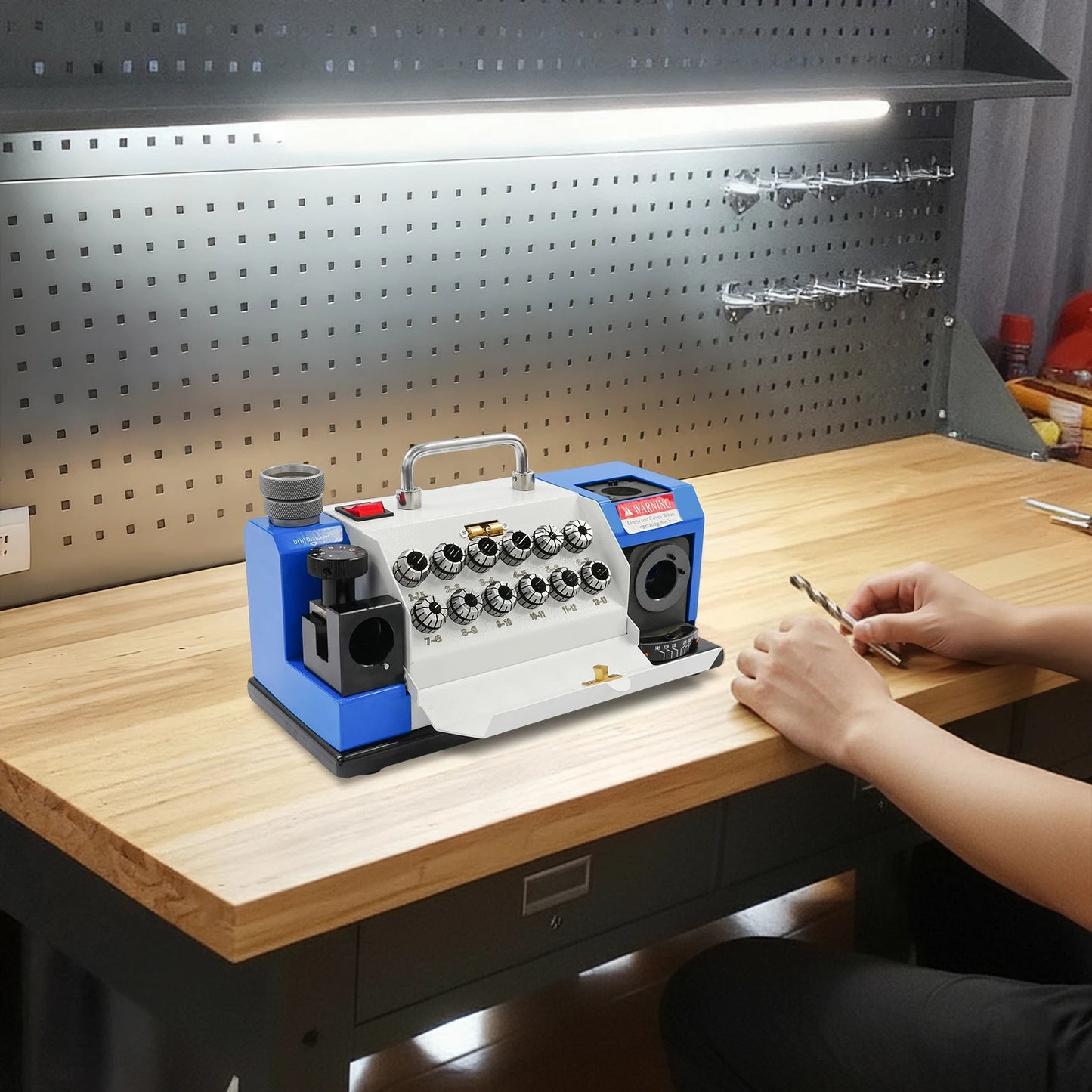 Electric Drill Bit Sharpener 180W Grinding Machine 5300 RPM Motor