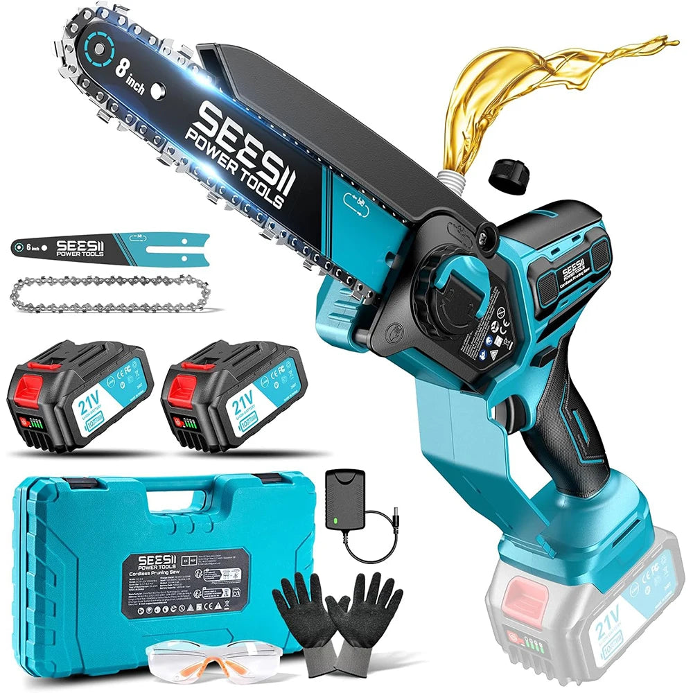 Seesii Brushless Cordless Electric Chainsaw 1000W For Makita 18V