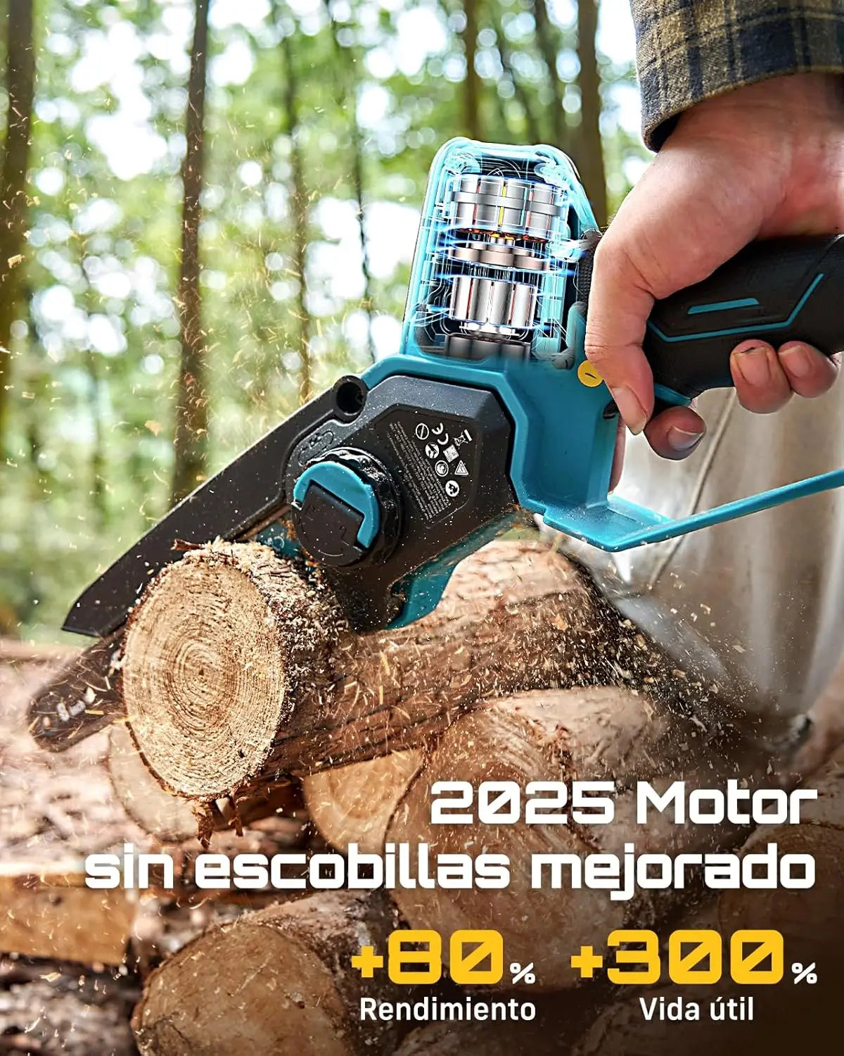 Seesii Brushless Cordless Electric Chainsaw 1000W For Makita 18V
