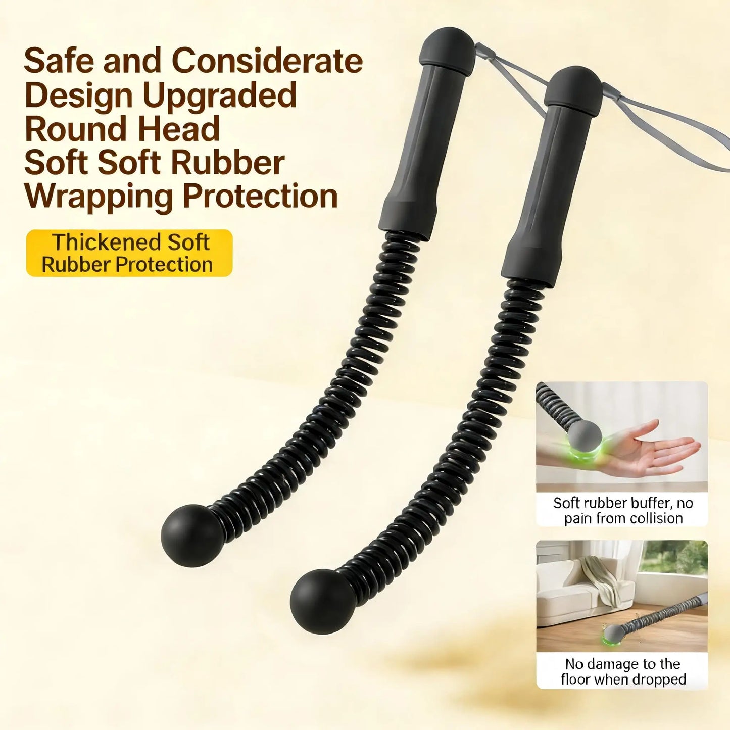Upgrade Quiet Weighted Cordless Battle Ropes For Home Gym