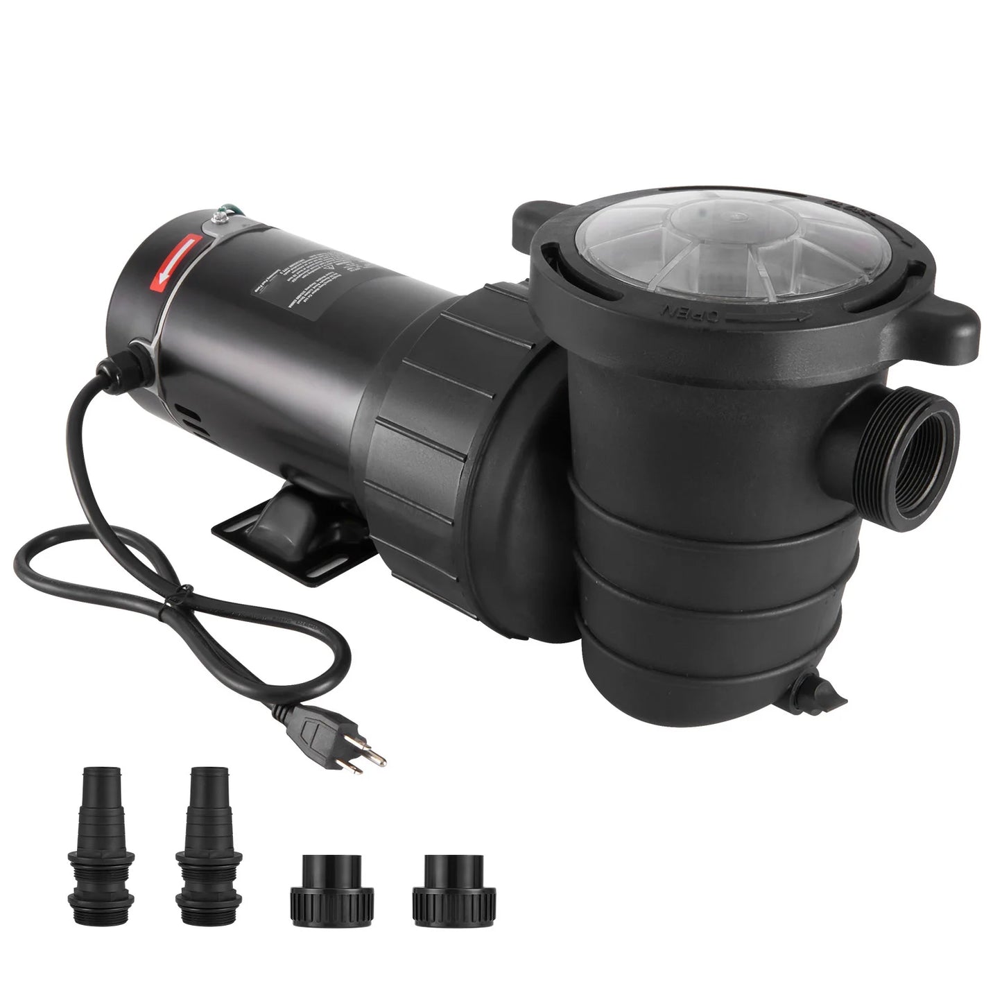 SucceBuy Above Ground Pool Pump 1HP 2HP With Filter Basket