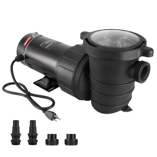 SucceBuy Above Ground Pool Pump 1HP 2HP With Filter Basket