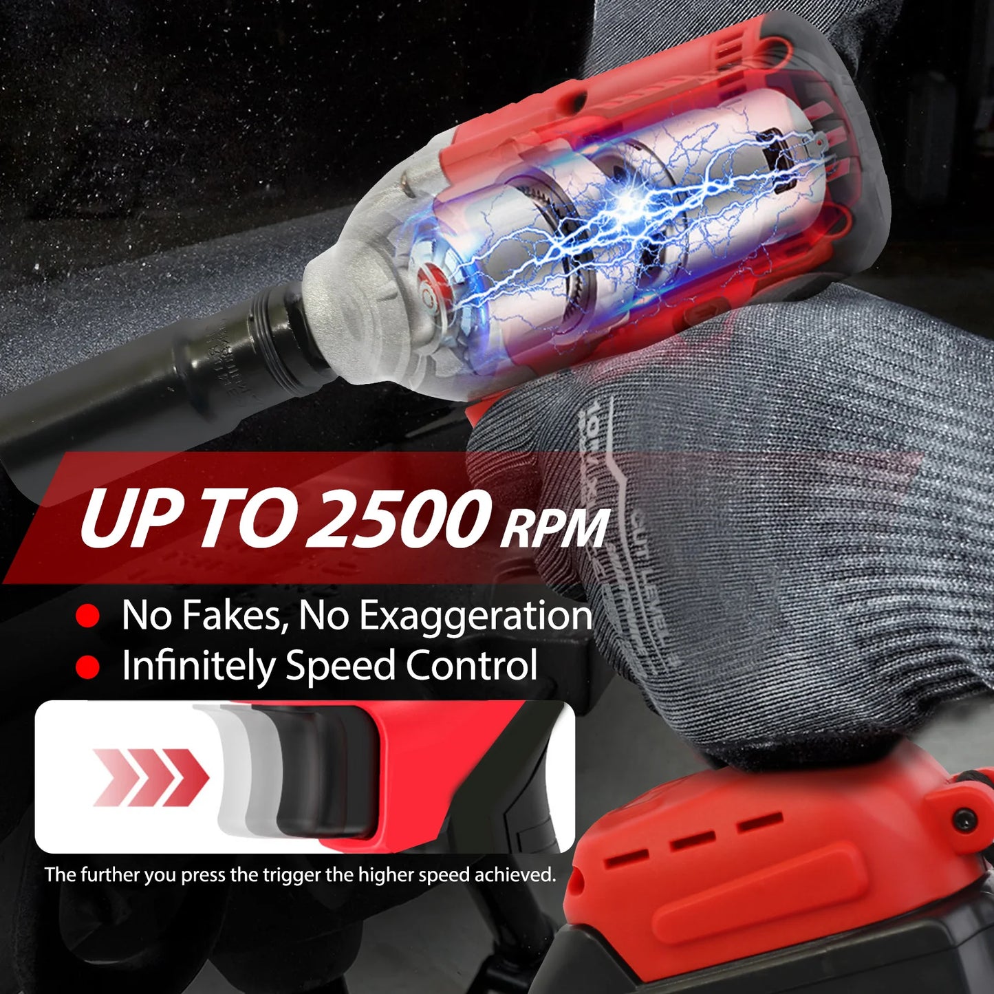 Cordless Impact Drill Wrench Brushless High Torque 20V 1000Nm