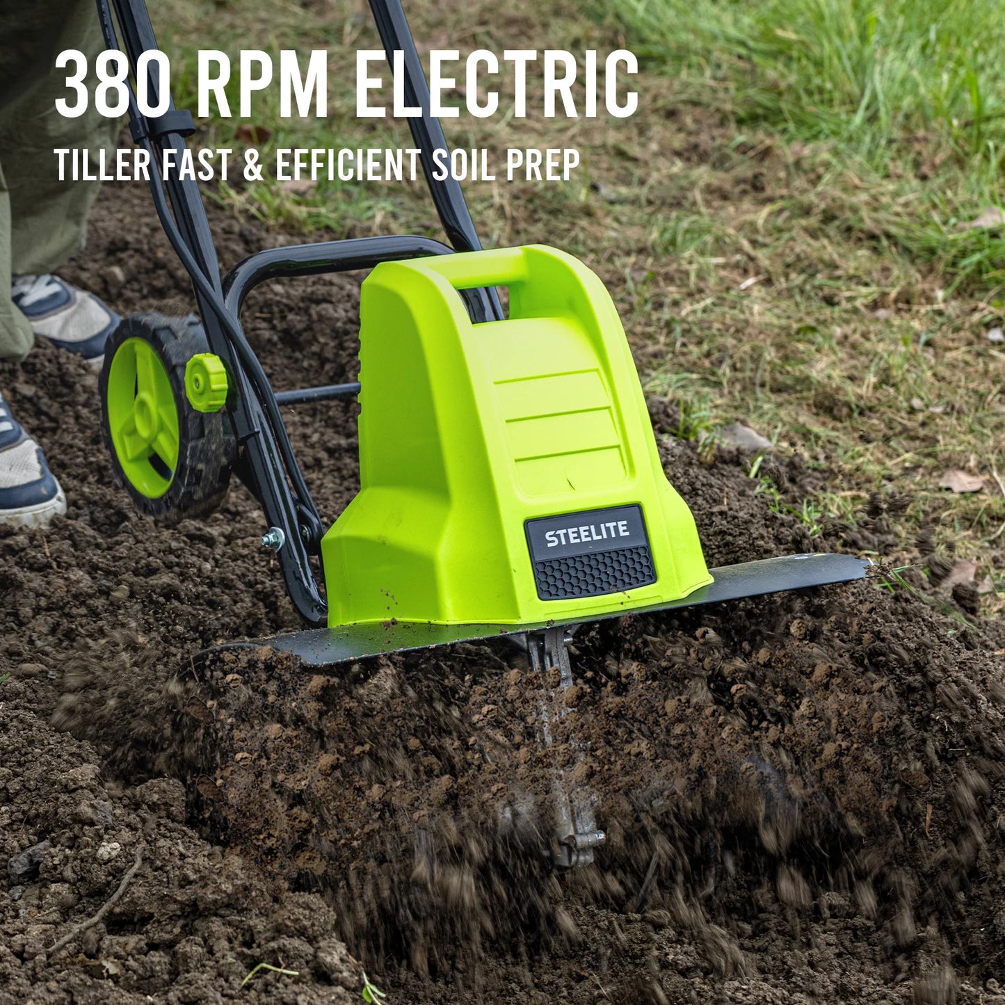 Deli 13.5-Amp Corded Electric Tiller For Garden Cultivation Soil Loosening