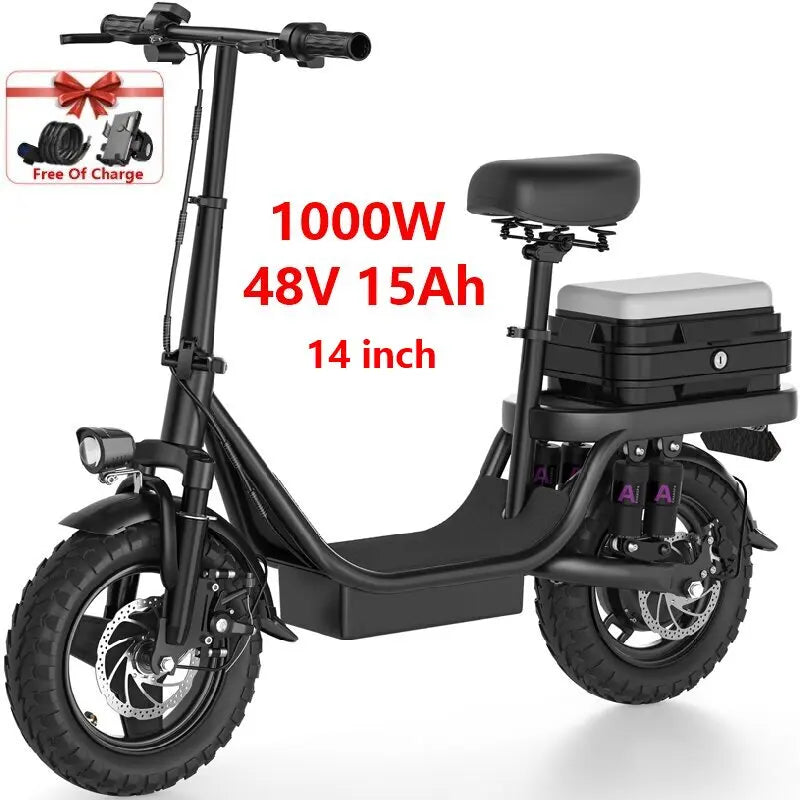ZEFIORA Highspeed Electric Bike 2000W 48V 10-20Ah Battery 30-50MPH