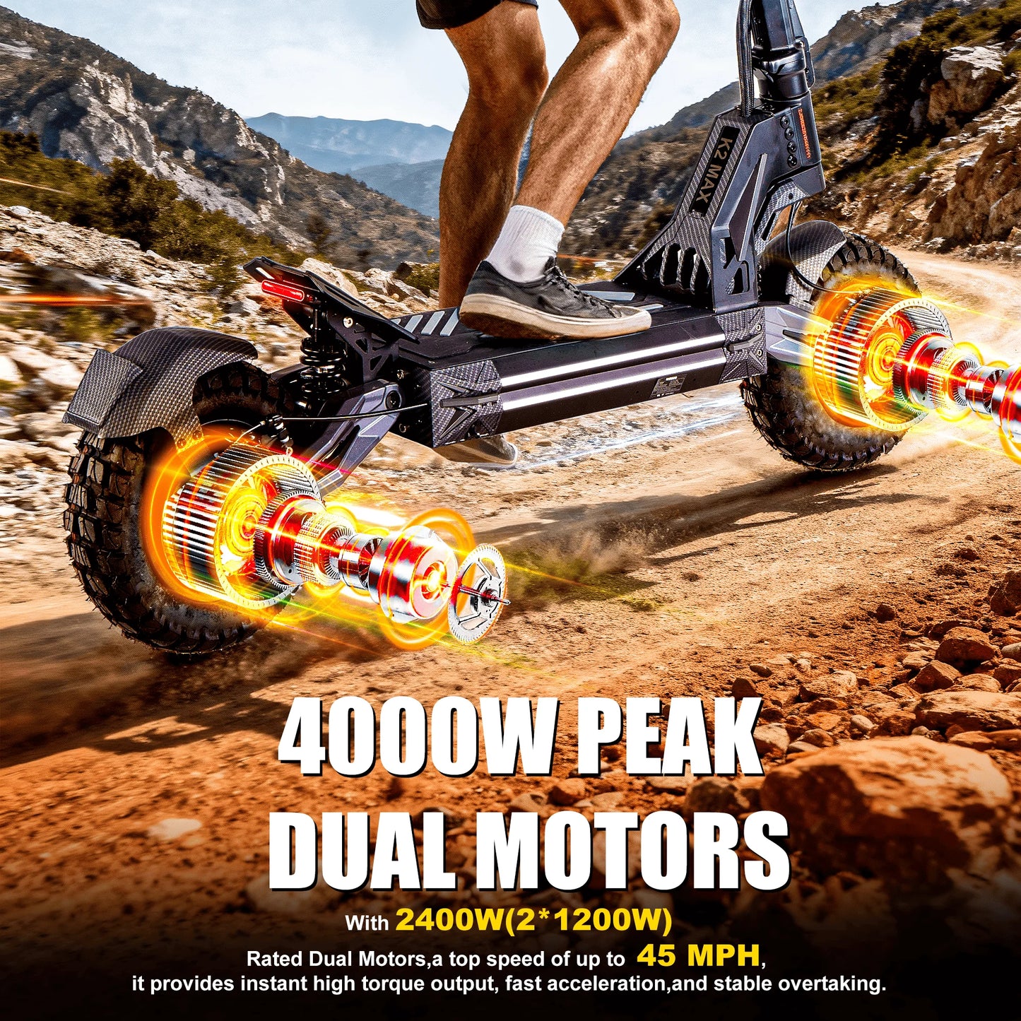 EOEOTWO Dual 4000W Electric Scooter 60V Fast Off Road