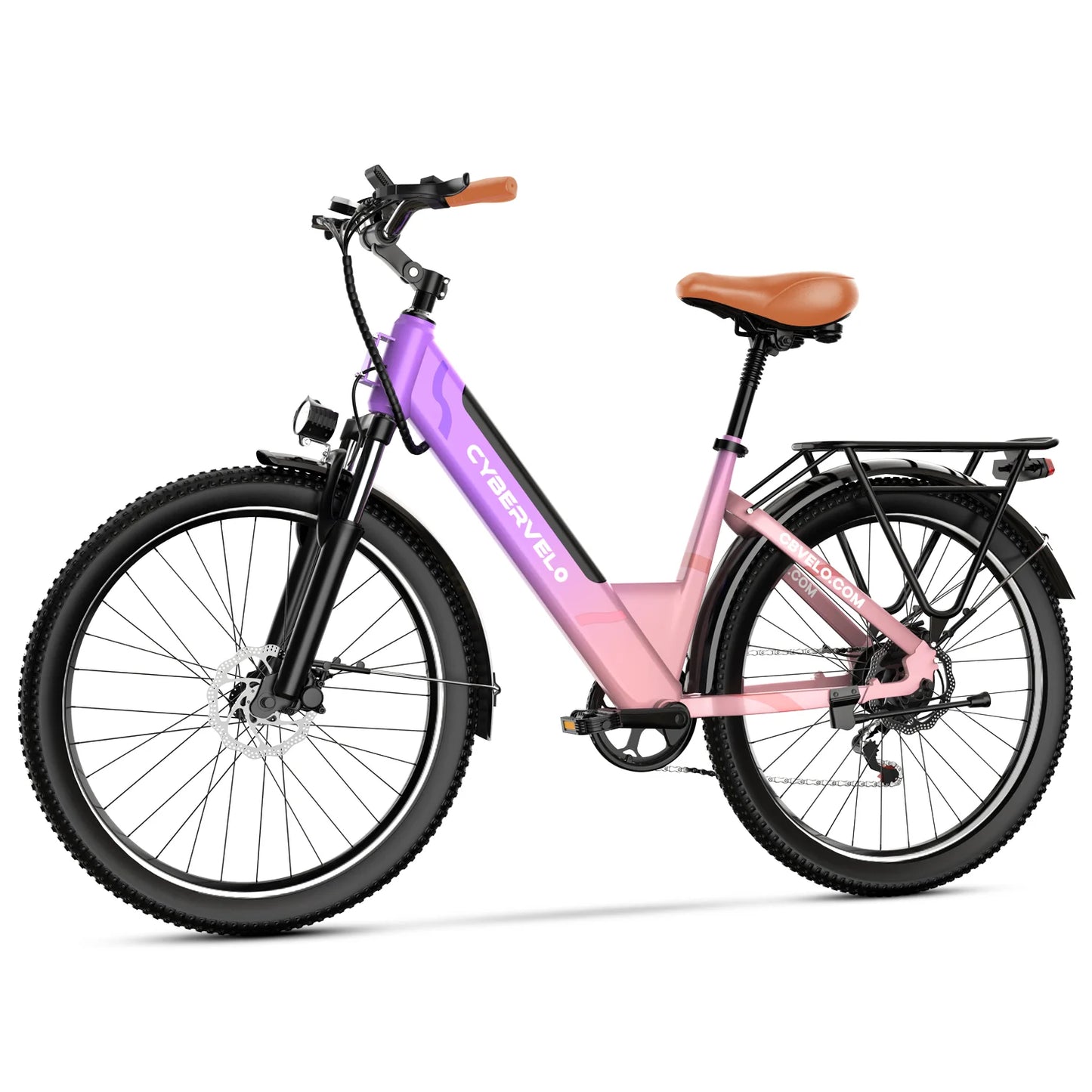 CYBERVELO Urban Commute E Bike EK2 Detachable Battery 48V 1000W Peak Motor