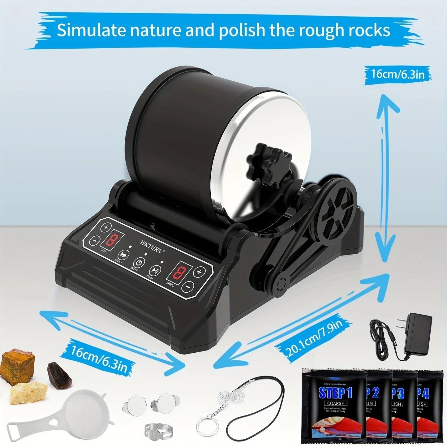 Electric Stone Polishing Machine Kit For Rock Grinding