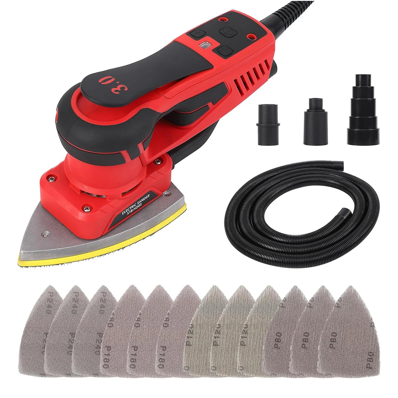 TWISTER.CK 350W Brushless Detail Sander Mouse Grinder 4000 To 10000rpm