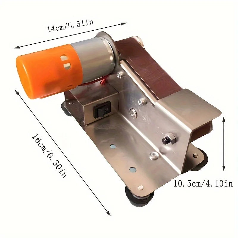 Mini Electric Abrasive Belt Grinder Polisher Woodworking Knife Sharpening
